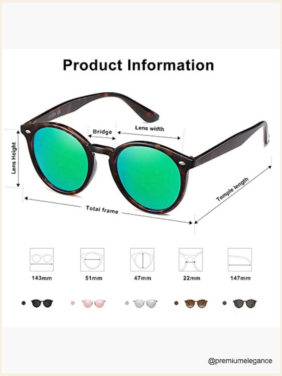 Retro Round Polarized Sunglasses Classic Vintage Sunnies UV400 main image 4